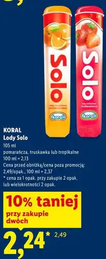 Lidl Koral Lody Solo oferta