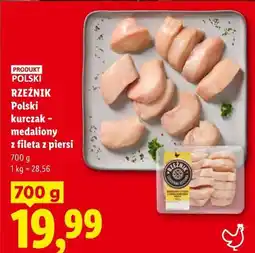 Lidl RZEŹNIK Polski kurczak - medaliony z fileta z piersi oferta