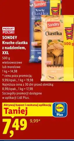 Lidl SONDEY Kruche ciastka z nadzieniem, XXL oferta