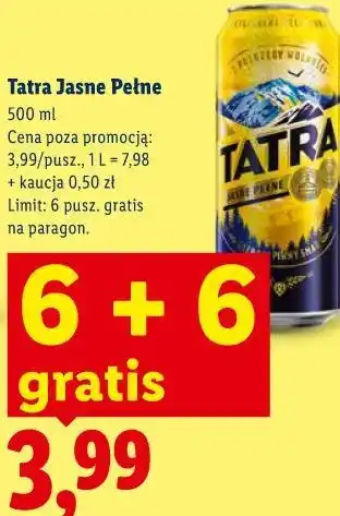 Lidl Tatra Jasne Pełne oferta