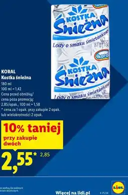 Lidl Koral Kostka śnieżna oferta