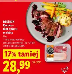 Lidl RZEŹNIK Kaczka - filet z piersi ze skórą oferta
