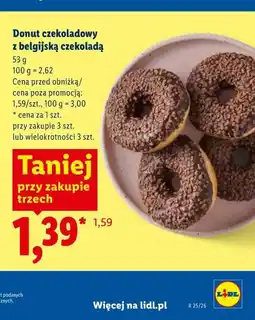 Lidl Donut czekoladowy z belgijską czekoladą oferta