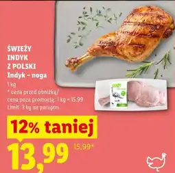 Lidl Świeży indyk z Polski Indyk - noga oferta