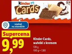 Lidl Kinder Cards, wafelki z kremem oferta