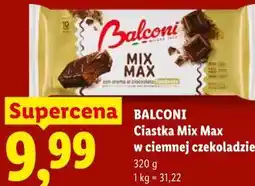 Lidl BALCONI Ciastka Mix Max w ciemnej czekodzie oferta