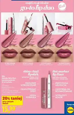 Lidl Bell Pomadka Shiny Vinyl lub konturówka tint do ust w pisaku oferta