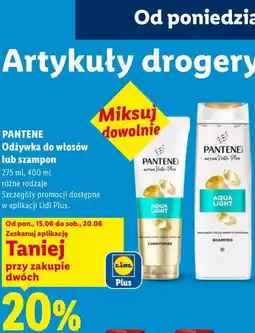 Lidl Pantene Odżywka do włosów lub szampon oferta