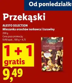 Lidl Alesto Selection Mieszanka orzechów nerkowca i żurawiny oferta