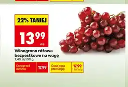 Biedronka Winogrono różowe bezpestkowe na wagę oferta