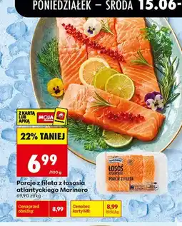 Biedronka Porcje z fileta z łososia atlantyckiego Marinero oferta