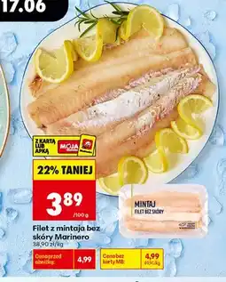 Biedronka Filet z mintaja bez skóry Marinero oferta