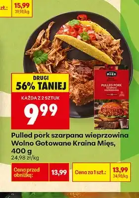 Biedronka Pulled pork szarpana wieprzowina Wolno Gotowane Kraina Mięs oferta