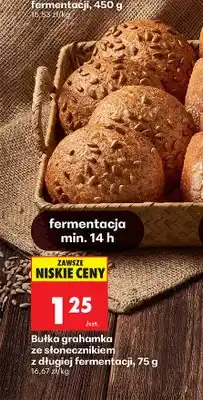 Biedronka Bułka grahamka ze słonecznikiem z długiej fermentacji oferta
