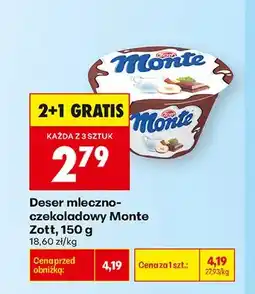 Biedronka Deser mleczno-czekoladowy Monte Zott oferta