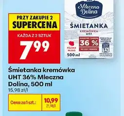 Biedronka Śmietanka kremówka UHT 36% Mleczna Dolina oferta
