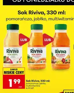 Biedronka Sok 100% jabłko Riviva oferta