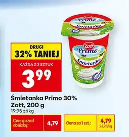 Biedronka Śmietanka Primo 30% Zott oferta
