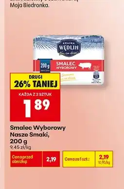 Biedronka Smalec Wyborowy Nasze Smaki oferta