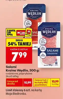 Biedronka Salami paprykowe Kraina Wędlin oferta