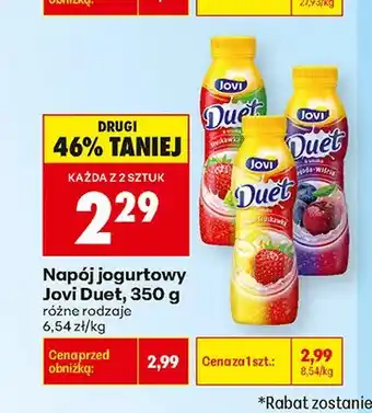 Biedronka Napój jogurtowy Jovi Duet truskawka-kiwi oferta
