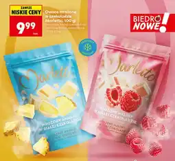 Biedronka Owoce mrożone Marletto Maliny w białej czekoladzie z liofilizowaną maliną oferta