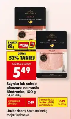 Biedronka Schab pieczony na maśle Biedronka oferta
