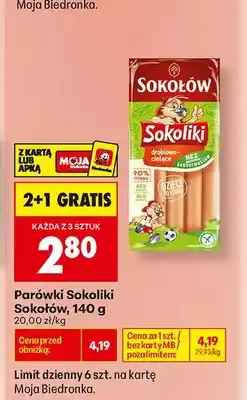 Biedronka Parówki Sokoliki Sokołów oferta