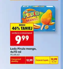 Biedronka Lody Pirulo mango 4-pak oferta