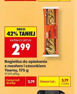 Biedronka Bagietka do opiekania z masłem i czosnkiem Yeemy oferta