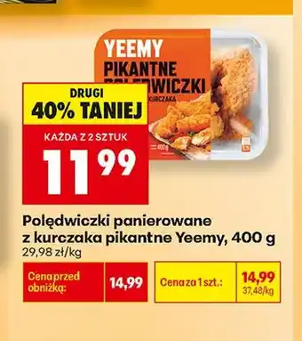 Biedronka Polędwiczki panierowane z kurczaka pikantne Yeemy oferta