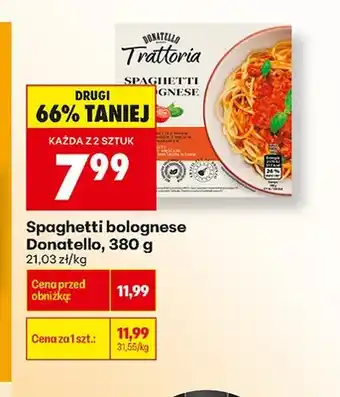 Biedronka Spaghetti bolognese Donatello oferta