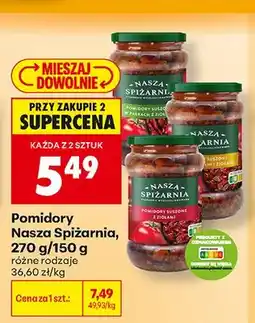 Biedronka Pomidory suszone w paskach z ziołami Nasza Spiżarnia oferta