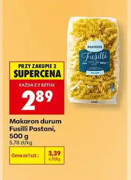 Biedronka Makaron durum Fusilli Pastani oferta