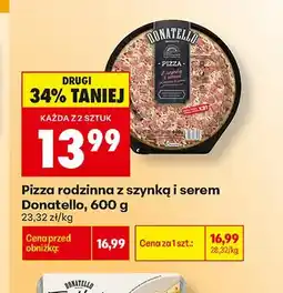 Biedronka Pizza rodzinna z szynką i serem Donatello oferta