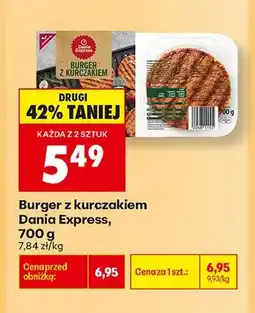 Biedronka Burger z kurczakiem Dania Express oferta