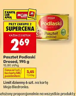Biedronka Pasztet drobiowy Podlaski Drosed oferta