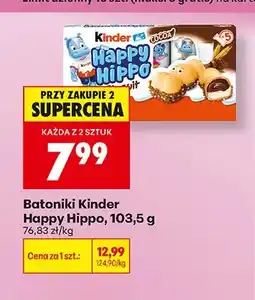 Biedronka Batoniki Kinder Happy Hippo oferta