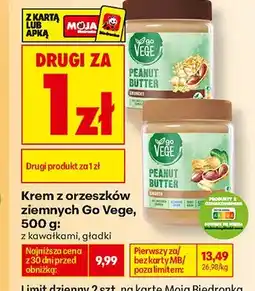 Biedronka Krem z orzeszków ziemnych Go Vege gładki oferta