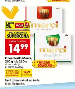 Biedronka Czekoladki Merci Crispy Selection oferta