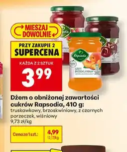 Biedronka Dżem o obniżonej zawartości cukrów Rapsodia brzoskwiniowy oferta
