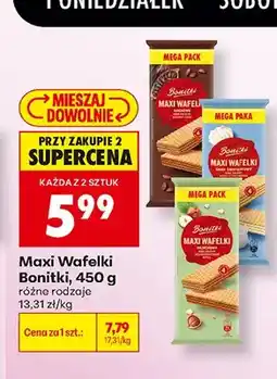 Biedronka Wafelki Maxi kakaowe Bonitki oferta