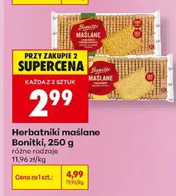 Biedronka Herbatniki maślane pełnoziarniste Bonitki oferta