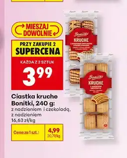 Biedronka Ciastka kruche z nadzieniem i czekoladą Bonitki oferta