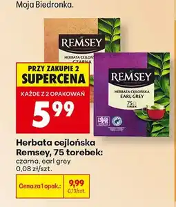Biedronka Herbata cejlońska Remsey czarna oferta