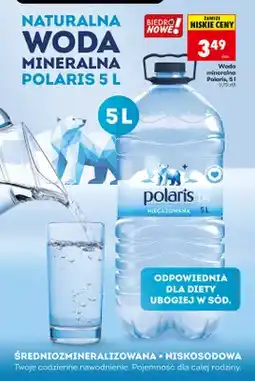 Biedronka Naturalna woda mineralna Polaris niegazowana oferta