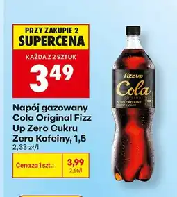Biedronka Napój gazowany Cola Original Fizz Up Zero Cukru Zero Kofeiny oferta