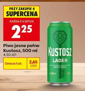 Biedronka Piwo Kustosz Lager oferta