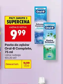 Biedronka Pasta do zębów Oral-B Complete Ochrona Dziąseł oferta