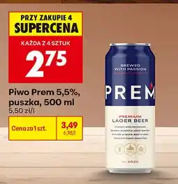 Biedronka Piwo Prem Premium Lager Beer oferta